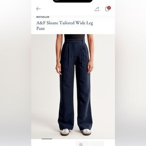 Abercrombie Sloan trousers in navy.